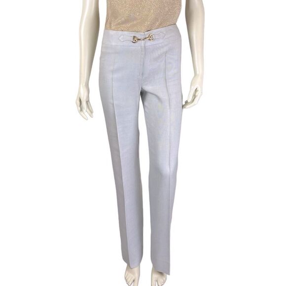 Stunning Vintage Alan Austin Co. Pale BluePants with Gold Fittings Good Cond. - Picture 3 of 8